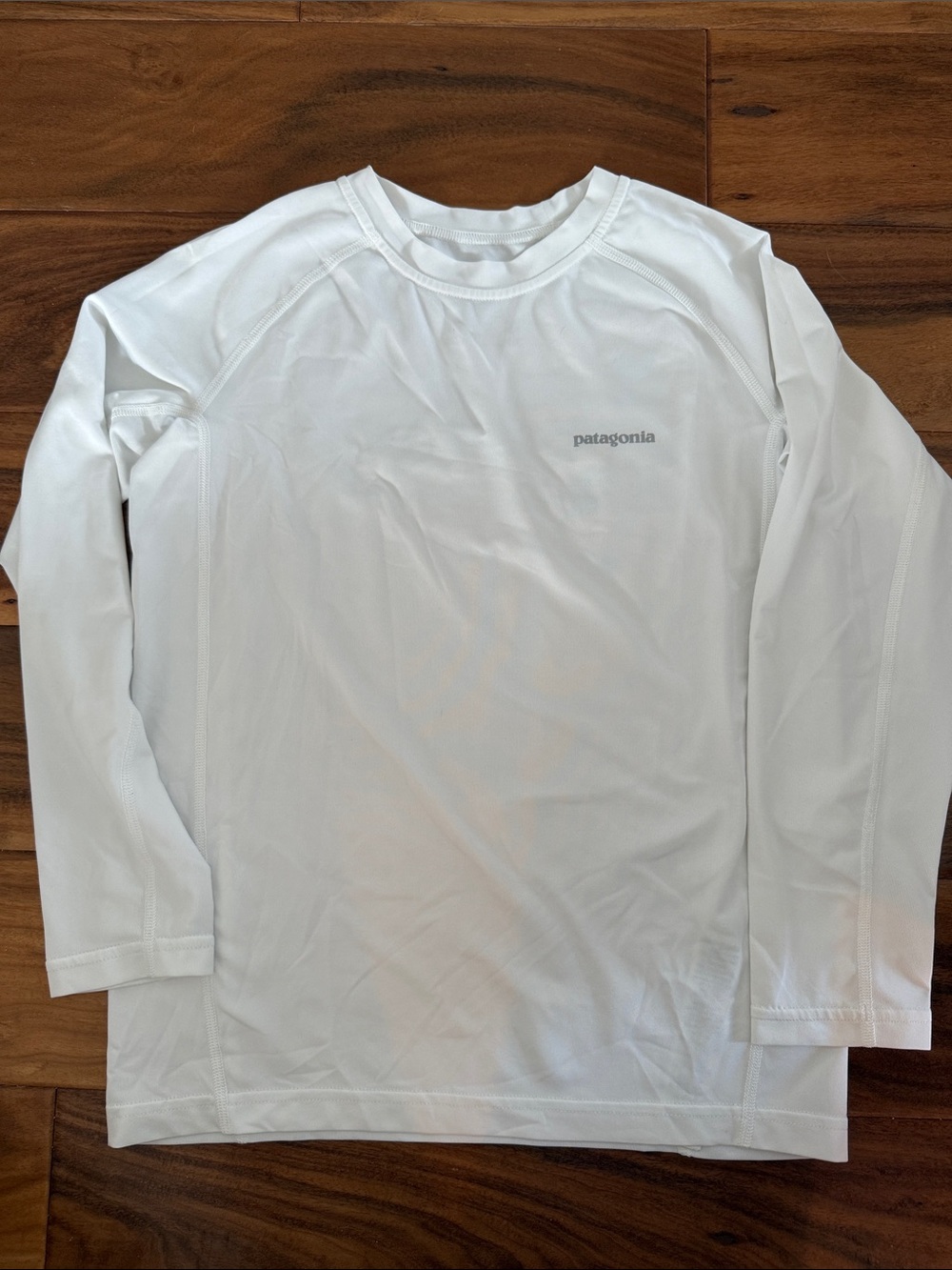 Patagonia Kids' Long-Sleeved Capilene® Silkweight Rashguard - White - Size S